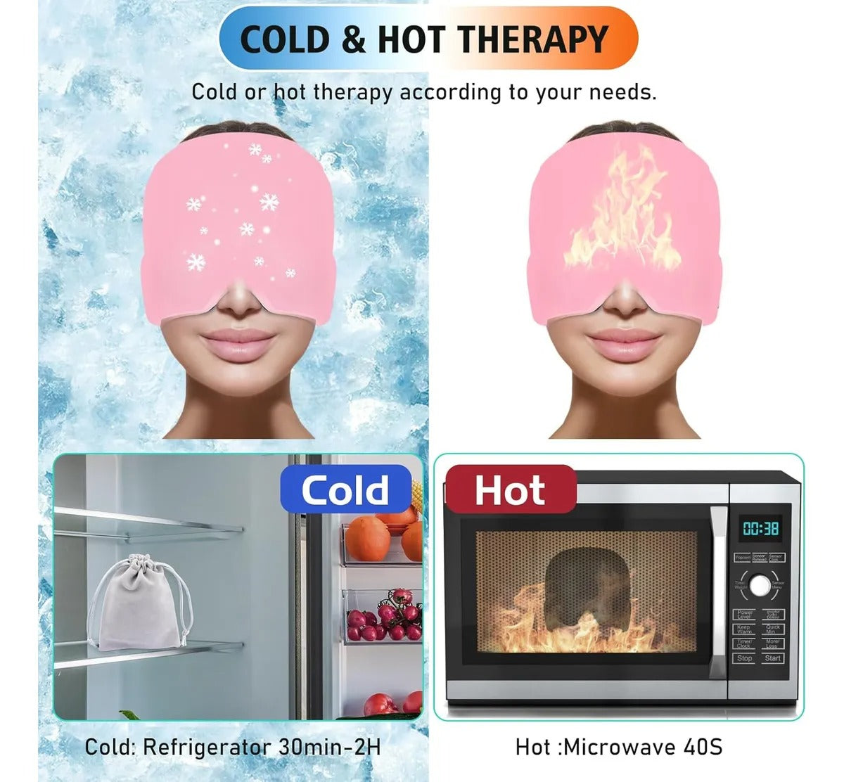 Gorro alivió™ - Gorro De Gel Alivio De Migraña y Dolor de Cabeza