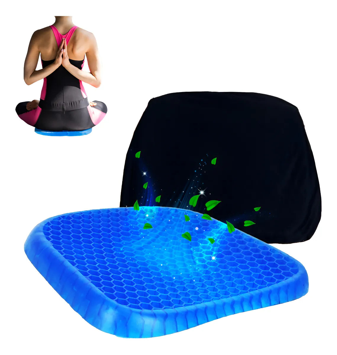 GelTherapy Pro™ - Apoyo diario para tu espalda al trabajar -  COJIN DE GEL FLEXIBLE