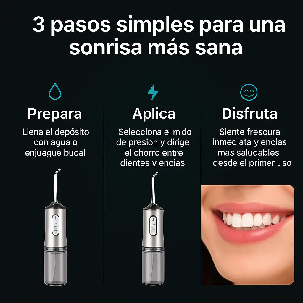 AquaSmile Pro - Elimina residuos y mal aliento en segundos